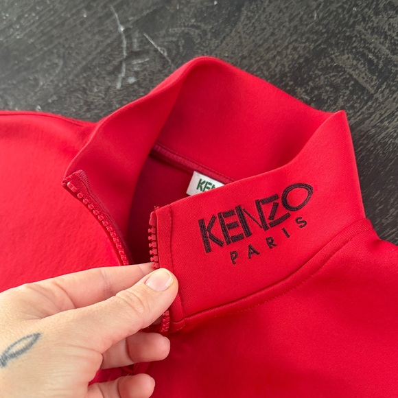 Kenzo Paris Red Quarter-Zip Sweatshirt - Picture 2 of 12